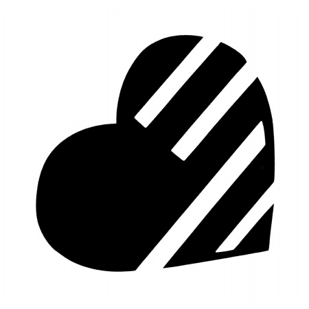 gsb17-36601 striped heart