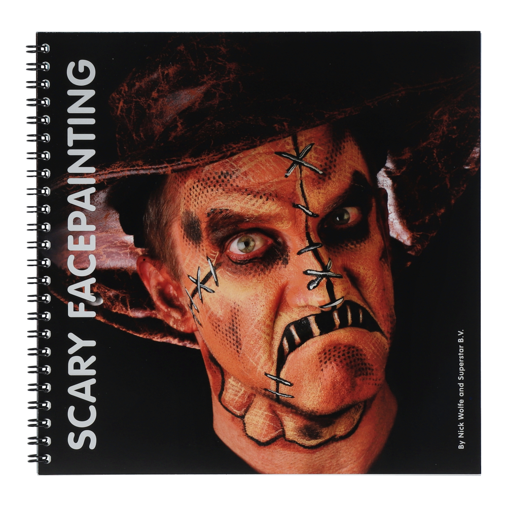 Scary face painting book by Nick Wolfe